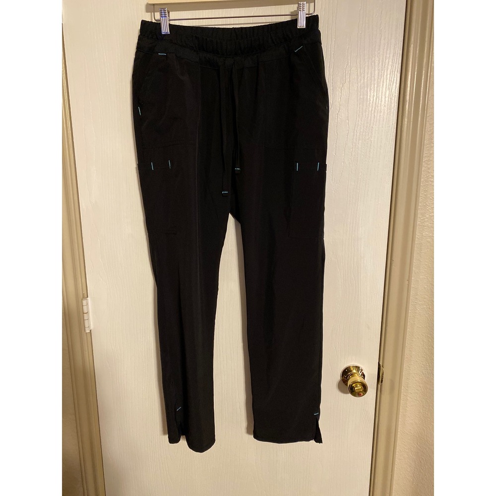 Scrubstar Womens Black Performance Scrub Pants M Petite Drawstring Cargo
0314